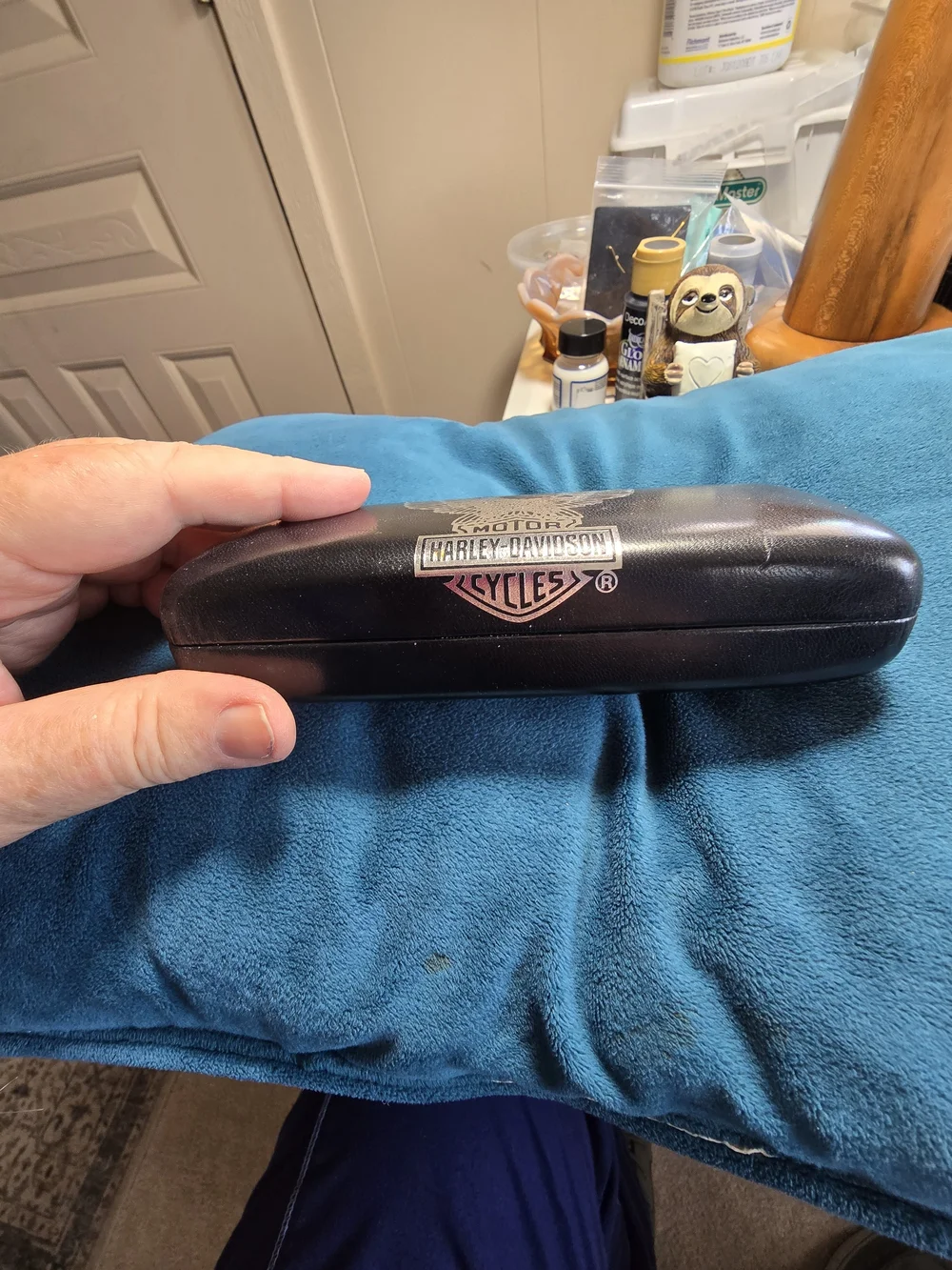 Harley-Davidson Black Eyeglass/Sunglass Case with Eagle Logo